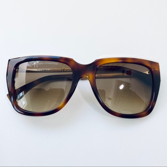 Fendi White and Brown Sunglasses Elegant Accessories main image 4